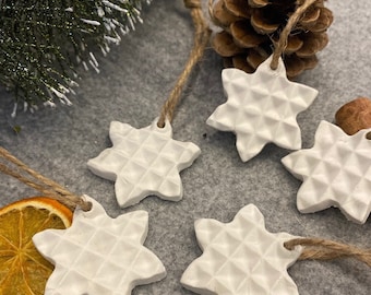 Set of 5 Handcrafted Star Decorations