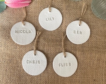 WEDDING FAVOURS Personalised, wedding favours, place settings, name settings, table decor, wedding, hen party, birthday, keepsake, rustic