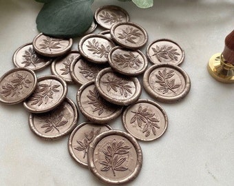 Floral Self Adhesive Wax Seal,  Wax Stamp, Wax Seal Stamp, Wedding Stamp, Wedding Invitation, Sealing Wax, Envelope Seal