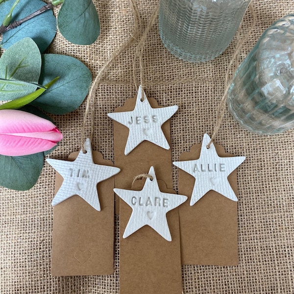 Personalised Gift Tags | Keepsakes | Personalised Keepsakes | Star and Heart Shaped Gift Tags