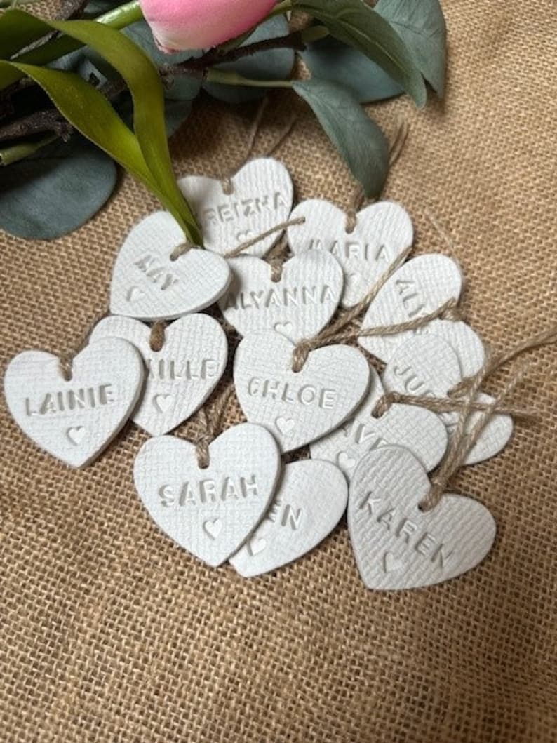 WEDDING FAVOURS Personalised, wedding favours, place settings, name settings, table decor, wedding, hen party, birthday, keepsake, rustic image 4