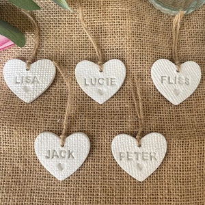 WEDDING FAVOURS Personalised, wedding favours, place settings, name settings, table decor, wedding, hen party, birthday, keepsake, rustic image 1