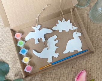 Paint Your Own Dinosaur Decorations, Kids Dinosaur Craft Kit Gift, Paint Activity Box, Paint it Yourself, Children’s Dinosaur Gift