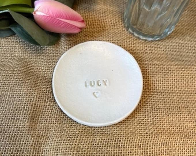 Featured listing image: Personalised Trinket Dish | Ring Dish | Jewellery Dish | Engagement Ring Dish | Wedding Gift | Christmas Gift | Stocking Filler