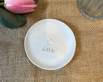 Personalised Paw Print Trinket Dish | Ring Dish | Jewellery Dish | Engagement Ring Dish | Wedding Gift | Pet Gift