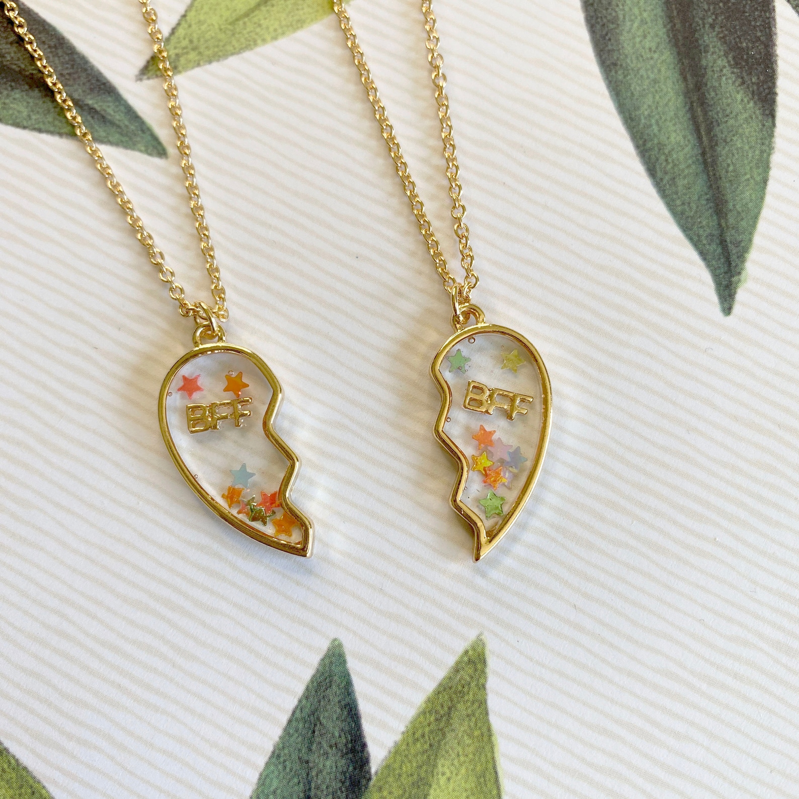 Best Friends Necklace for Two Split Heart Best Friend Etsy