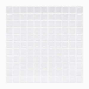 10 PCS Minimalist White Mosaic Tile Stickers, 3D Crystal Peel & Stick Tiles: Glossy, Waterproof, DIY Wall Decor for Indoor zdjęcie 1