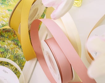 20 Yards Polyester-Baumwollmischung Mattes Band für Hochzeiten, Blumen, Geschenke, Kuchen, Einladungen, Kunsthandwerk und Stirnbänder