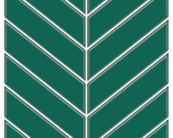 10 pegatinas verdes para azulejos en forma de V, azulejos 3D de cristal para despegar y pegar: brillantes, impermeables, decoración de pared DIY para baño, cocina y más