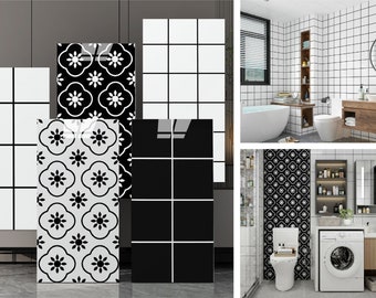 10 Marble Elegance Peel & Stick Tiles: Glossy, Waterproof, Easy Application for Home and Public Spaces
