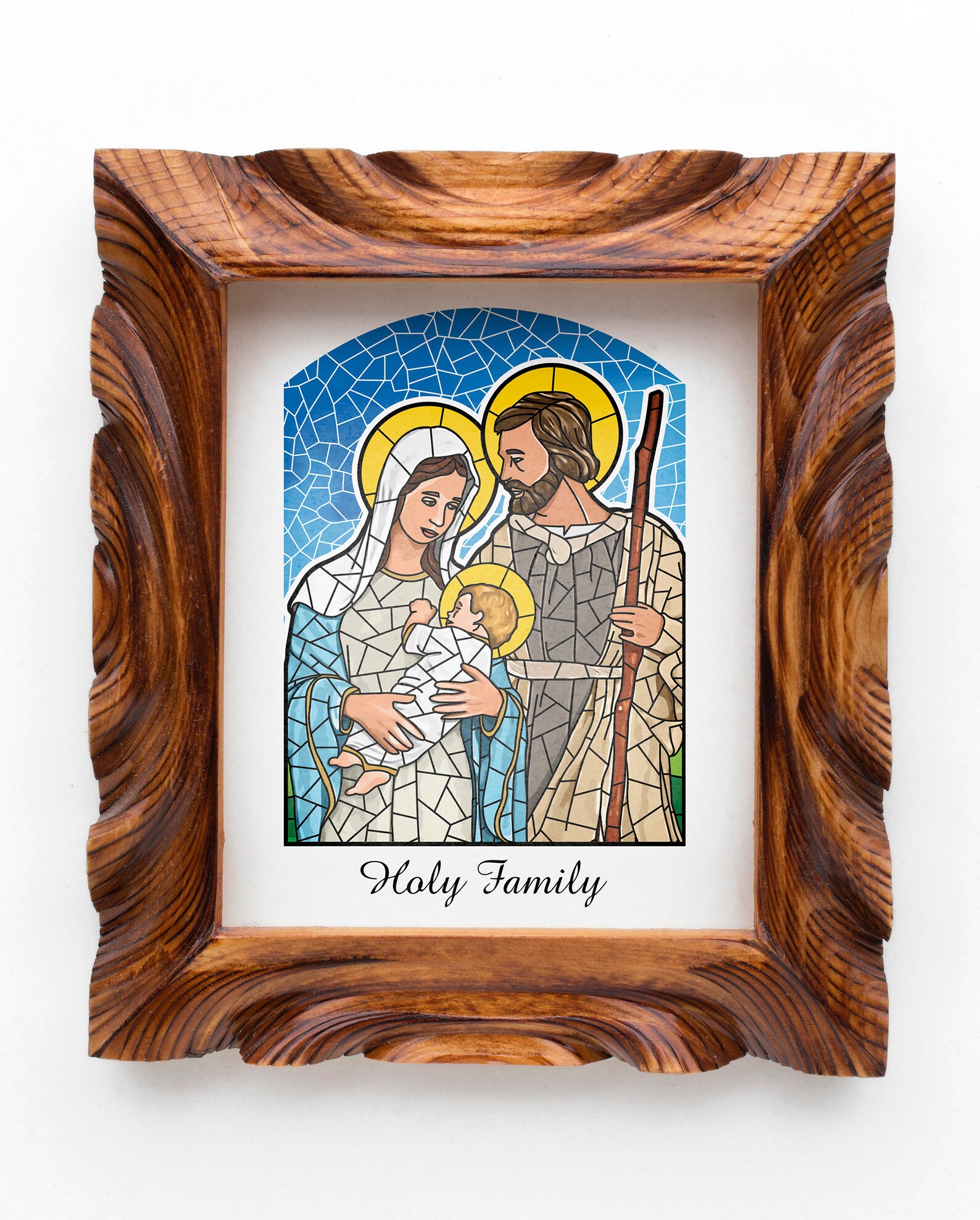 Holy Family Print, Holy Family Wall Art, Holy Family Printable, Catholic Printable, Catholic