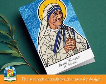 St Teresa of Calcutta Greeting card, Printable saint card, Catholic Printable, Catholic image - Catholic Art | Instant Download