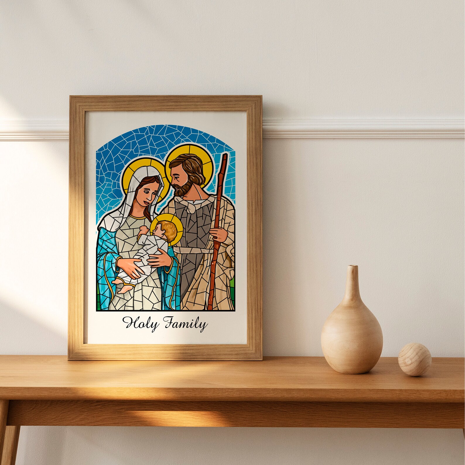 Holy Family Print, Holy Family Wall Art, Holy Family Printable, Catholic Printable, Catholic