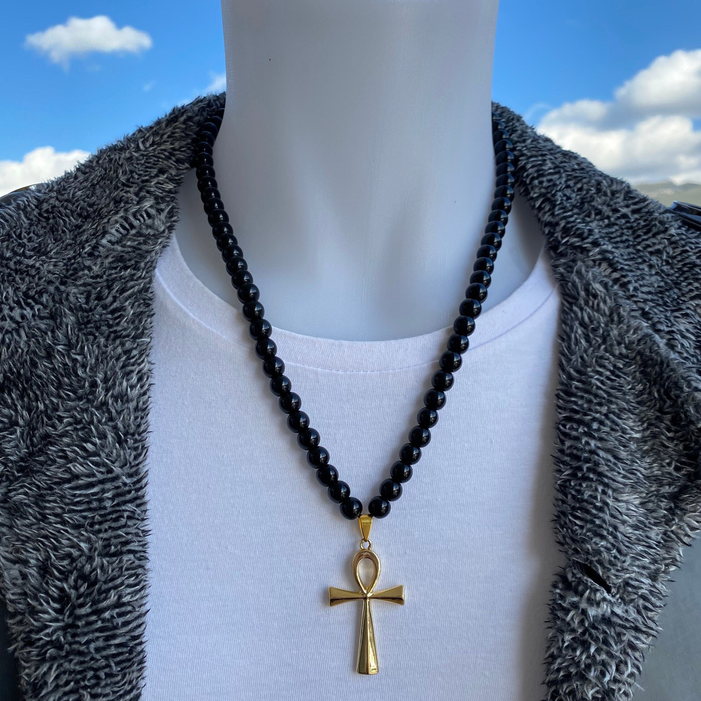 Ankh Gold Necklace Ankh Necklace Gold 