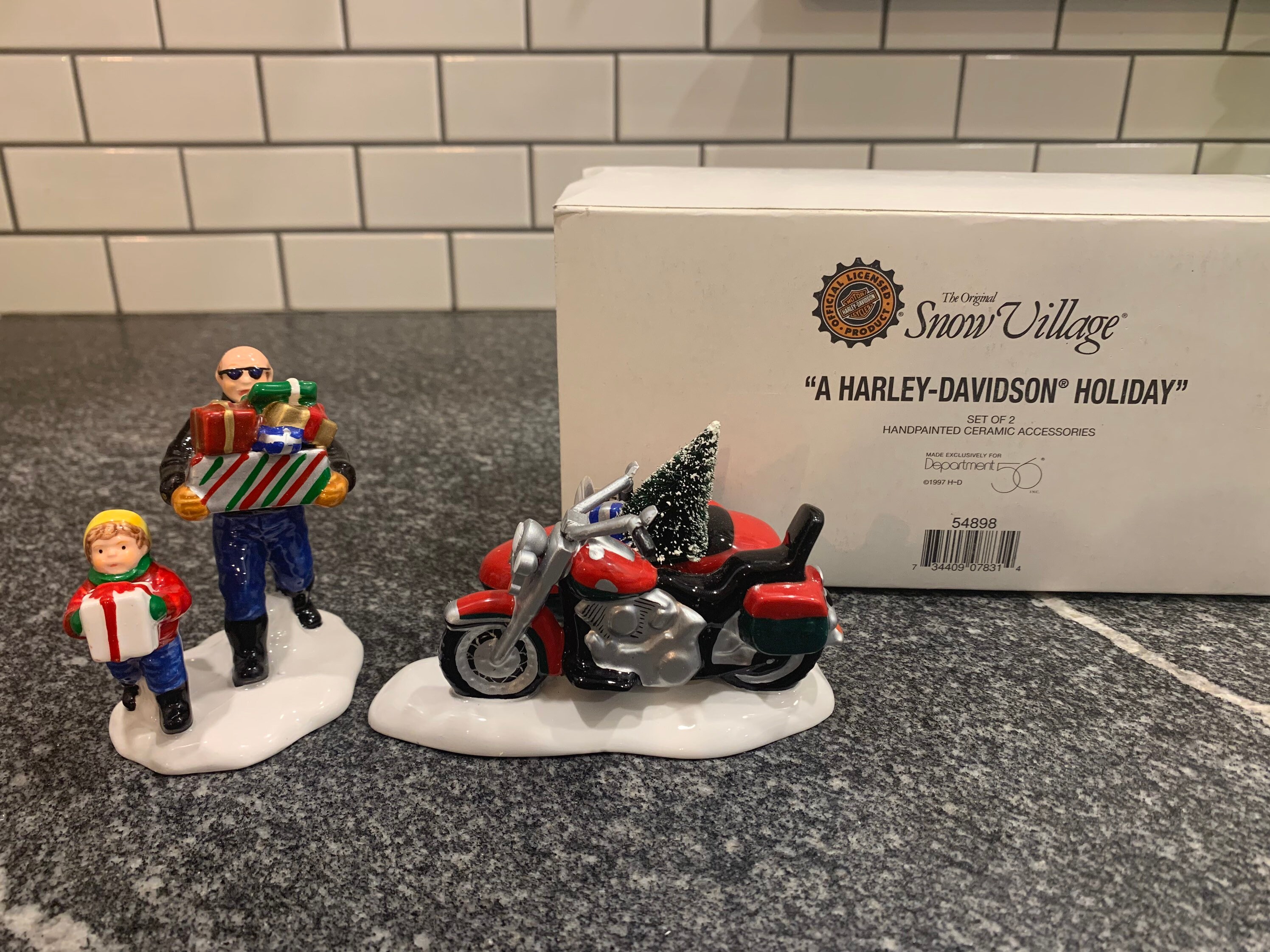 Vintage Dept 56 Harley-davidson Holiday: Snow Village Set - Etsy