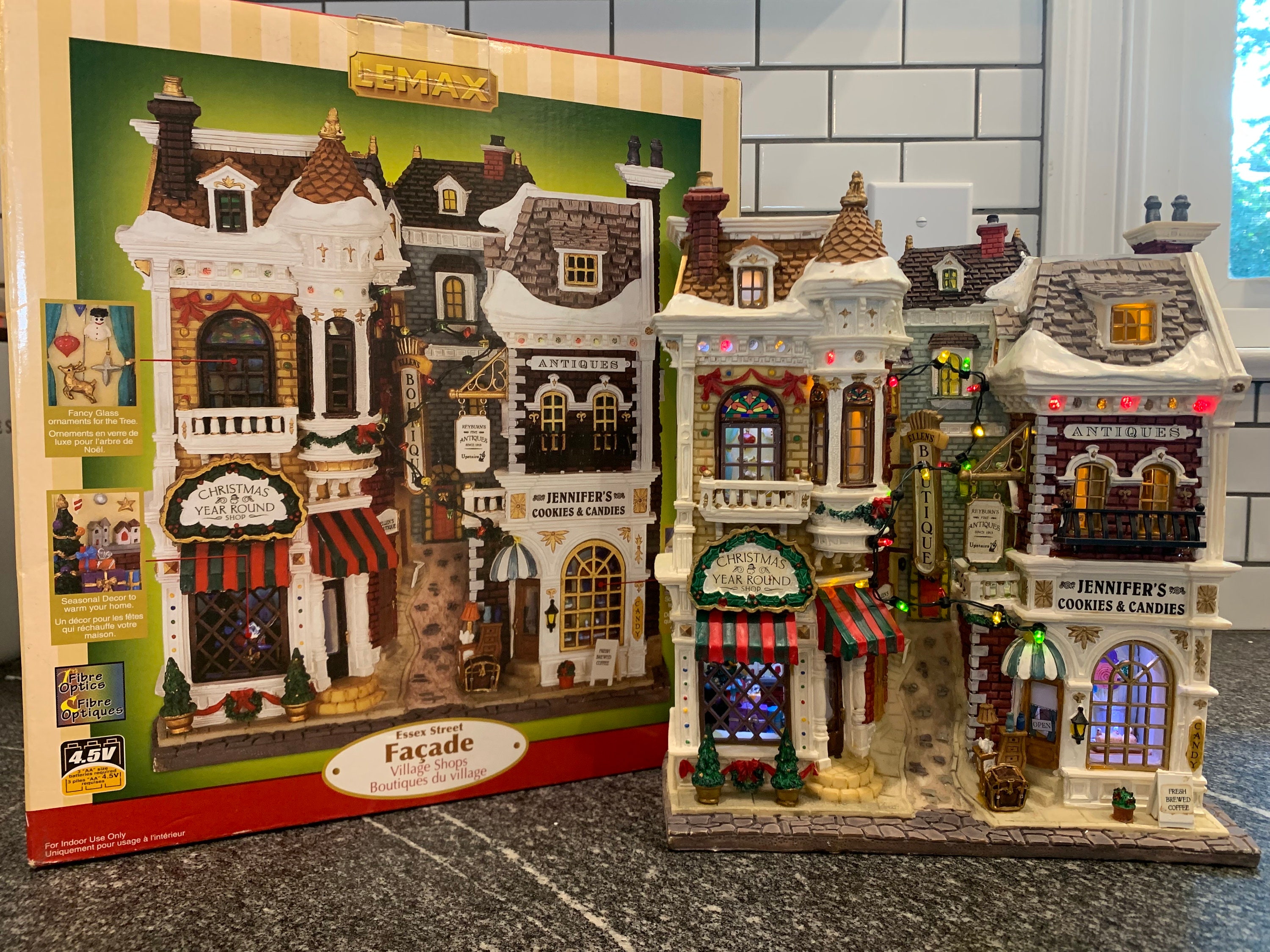 Lemax Essex Street Facade Village Shops - Charming Christmas Village  Collectible