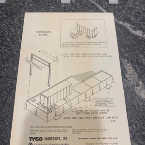 Tyco Piggyback Flat Car Set Vintage HO Scale Model Train Complete With ...