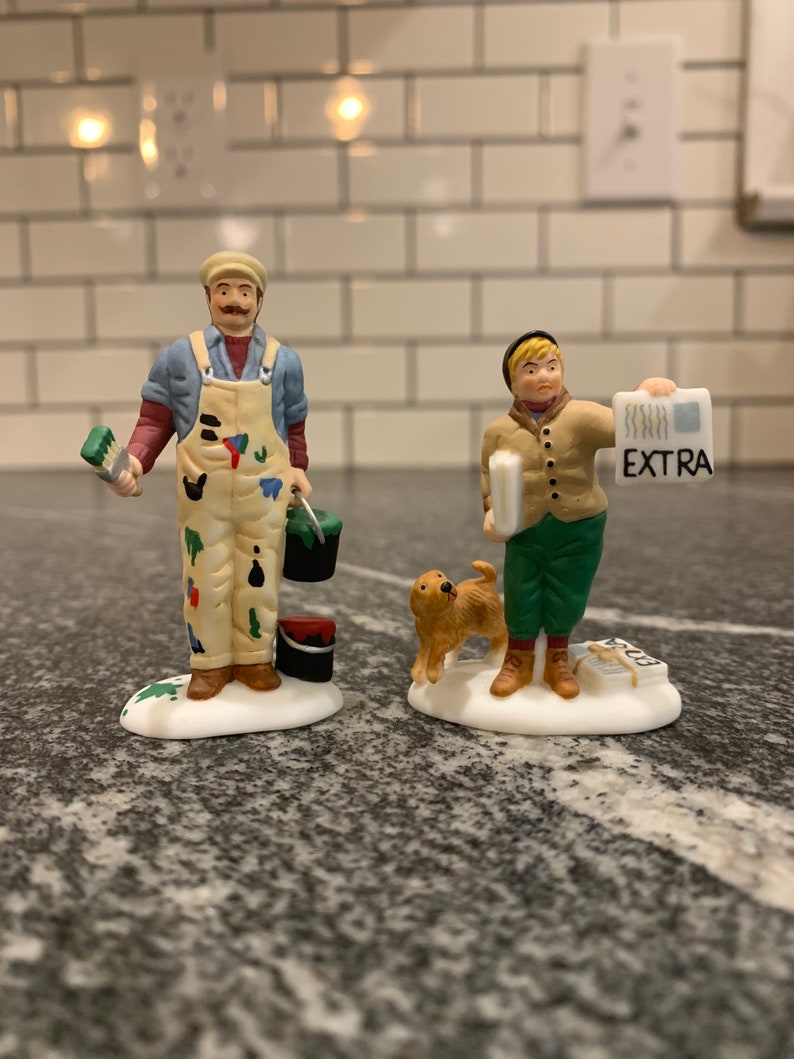 Dept 56 City Professions: House Painter & Newspaper Boy Set - Thumbnail 2