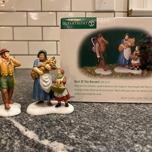 Dept 56: Best of the Harvest, set of 2, New England Village, Department 56, Retired, Vintage Accessory, Vintage Decor, Vintage Department 56