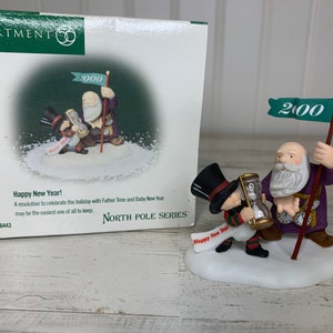 Dept 56: Happy New Year!, North Pole Series, Department 56, Retired, Vintage North Pole, Vintage Accessory, Vintage Decor, Vintage Dept 56