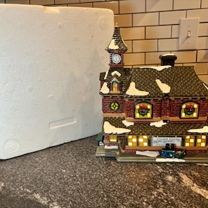 Dept 56: Village Station, Original Snow Village, Department 56, Lighted House, Village House, Holiday Decor, Holiday House, Holiday House