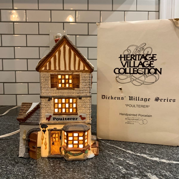 Dept 56: Poulterer, Dickens Village, Department 56, Retired, Vintage House, Retired Department 56