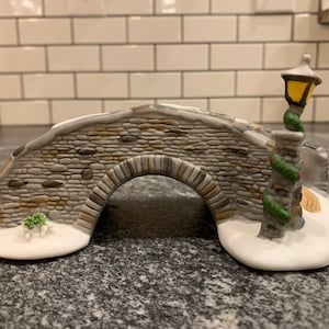 Dept 56: Stone Bridge, Dickens Village, Department 56, RETIRED DEPT 56, Vintage Dickens Village, Vintage Department 56, Vintage Accessory
