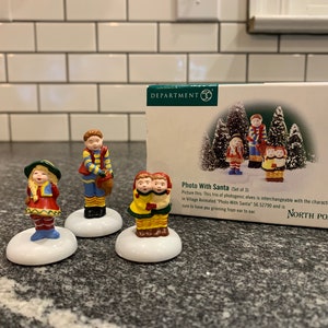 Dept 56: Photo with Santa, set of 3, North Pole Series, Department 56, Retired, Vintage North Pole Series, Vintage Department 56