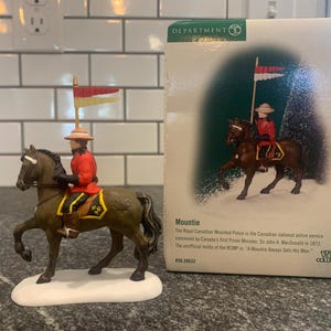 Dept 56:  Mountie, Heritage Village, Department 56, Village Accessory, Village Decor, Holiday Accessory, Holiday Decor