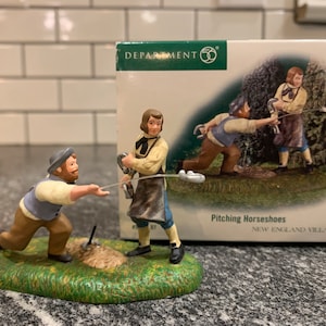 Dept 56: Pitching Horseshoes, New England Village, Department 56, Retired Accessory, Retired Decor, Retired Department 56