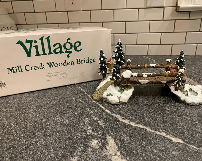 Dept 56 Village Mill Creek Wooden Bridge, the Original Snow Village