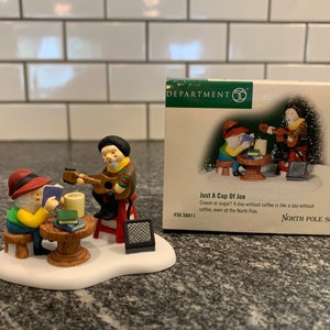 Dept 56: Just A Cup of Joe, North Pole Series, Department 56, Vintage North Pole Series, Vintage Department 56, Vintage Accessory