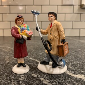 Dept 56: Door to Door Sales, The Original Snow Village, Department 56, Retired, Vintage Accessory, Vintage Decor, Vintage Snow Village