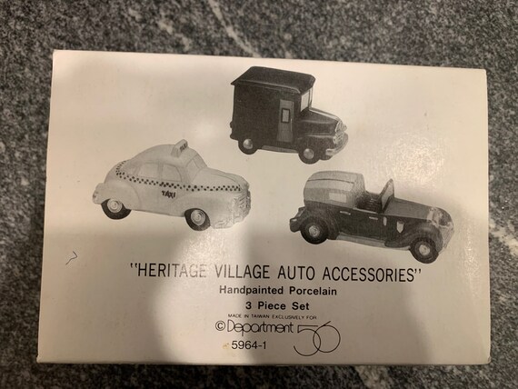 Dept 56 Heritage Village Auto Accessories: Retired Set of 3 - Etsy