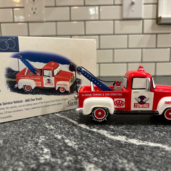 Department 56 Village Service Vehicle - AAA Tow Truck Collectible