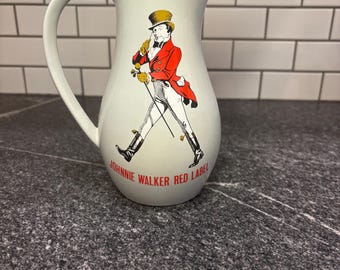 Jarra de cerámica vintage Johnnie Walker Red Label – Artículo de colección para bares