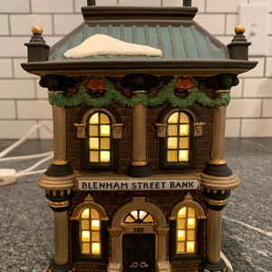 Dept 56: Blenham Street Bank, Dickens Village Series, Department 56, RETIRED DEPT 56