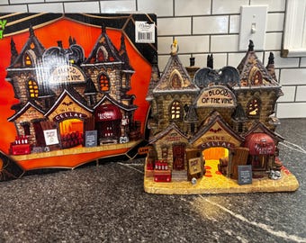 Lemax Spooky Town:  Blood of the Vine Wine Cellar, Lemax, Spooky Town, Lighted House, Haunted House, Halloween Decor, Halloween House