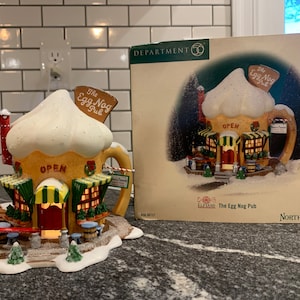 Dept 56: The Egg Nog Pub, North Pole Series, Department 56, ElfLand Series, Vintage Department 56, Vintage North Pole Series, Holiday Decor