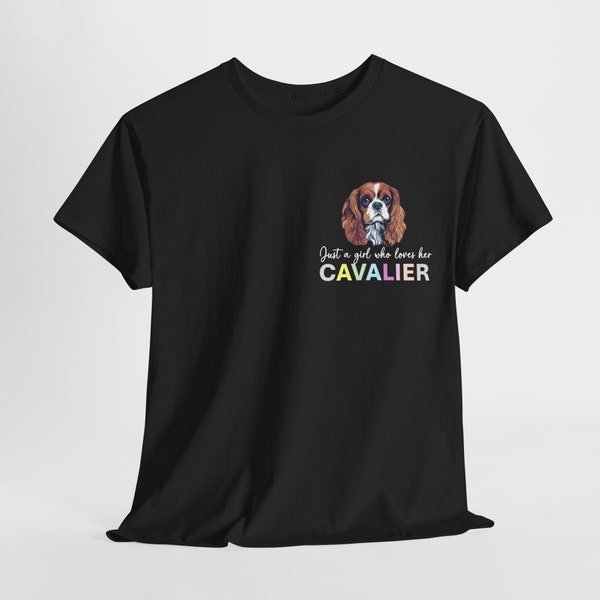 Cavalier King Charles Spaniel Gift - Unisex Cotton T Shirt (Tee). Ideal for dog walking, Christmas or Birthday gift for Cavalier Owners.