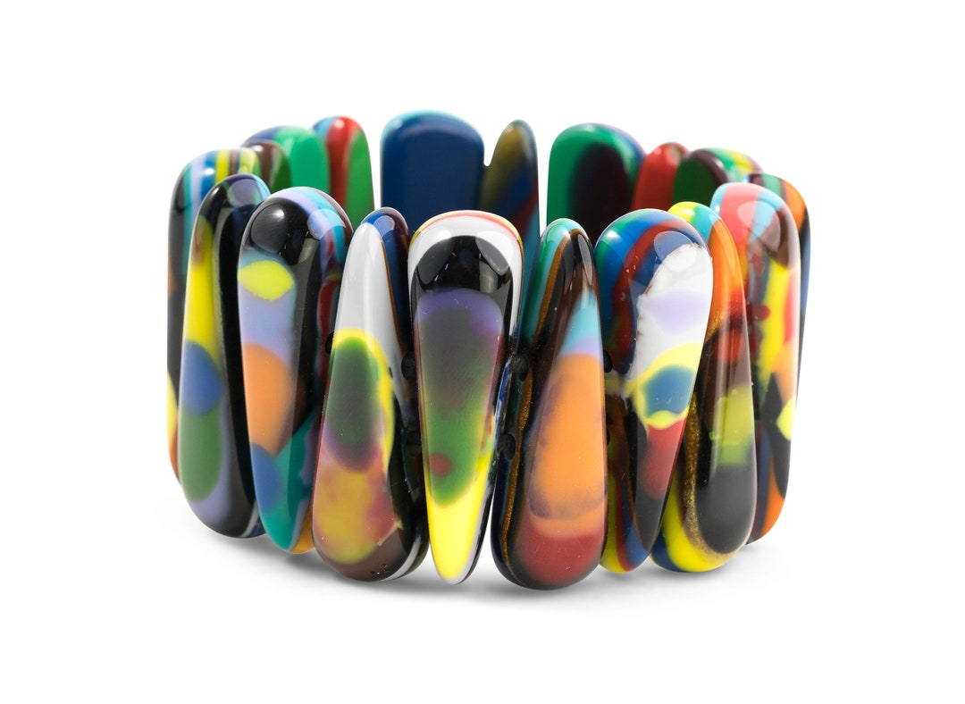 Jasmine Resin Stretch Bracelet -Tortoise