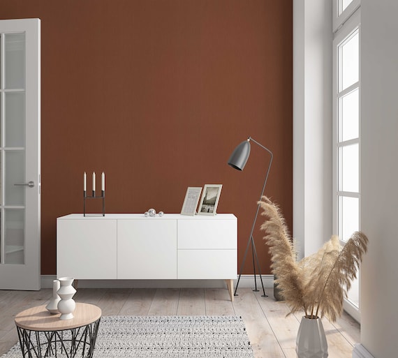 Papier Peint Intissé Rouge Moderne Marburg 10,05m X 0,53m – Made In Germany