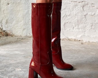 Red block boots hotsell