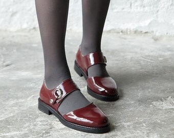 burgundy mary jane shoes,Black Leather mary jane,low heel sandals,mary jane sandals,mary jane flats,oxford shoes,handmade shoes,mary janes