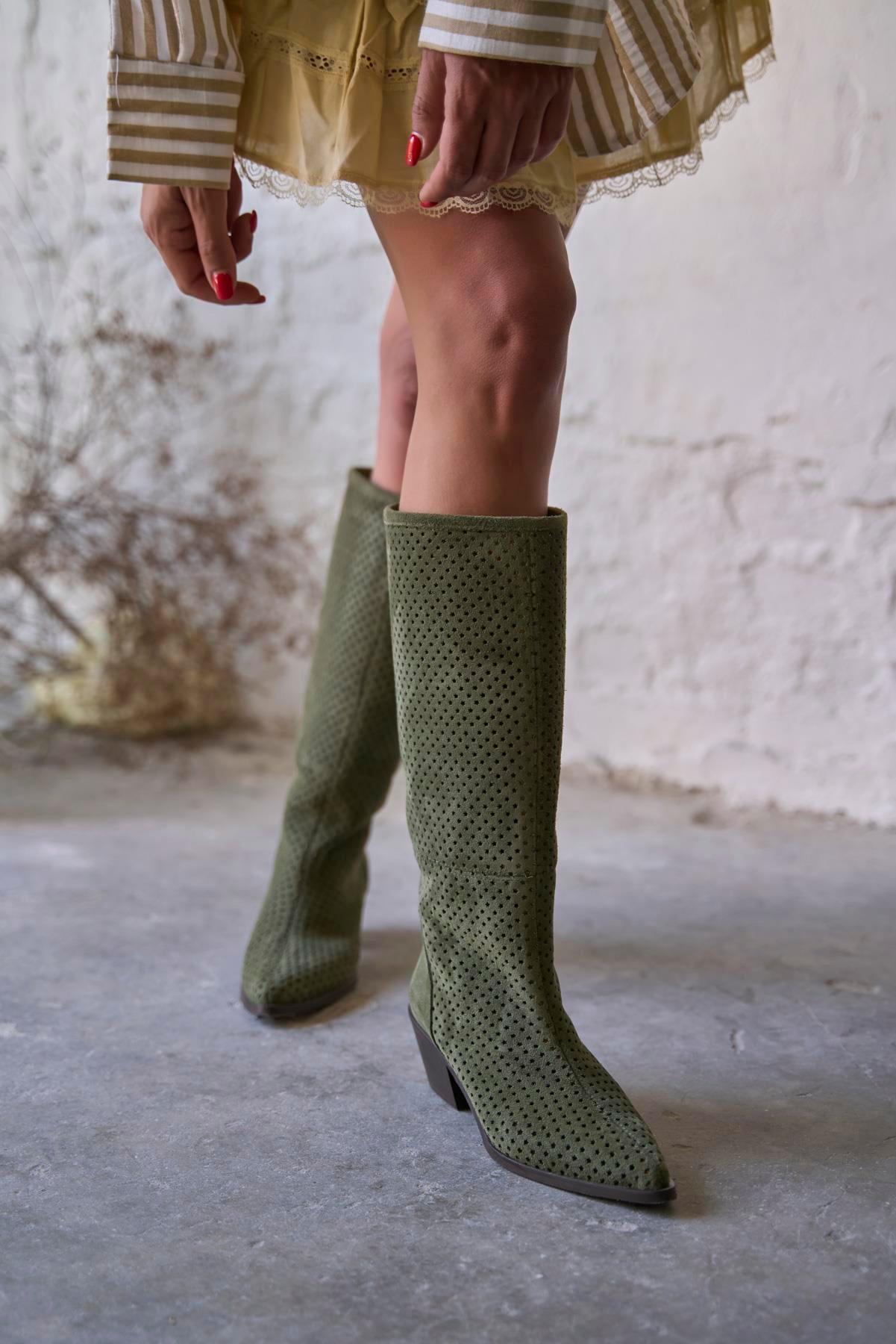 Khaki ankle boots België