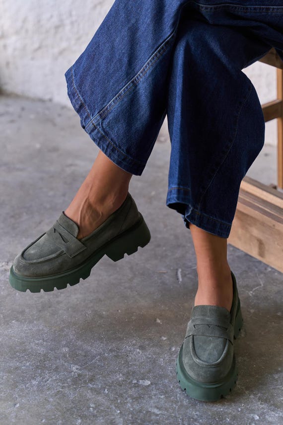 靴 BALLY Green suede loafers 24cm Amazon.com | TDA Womens Comfortable Green Suede Leather