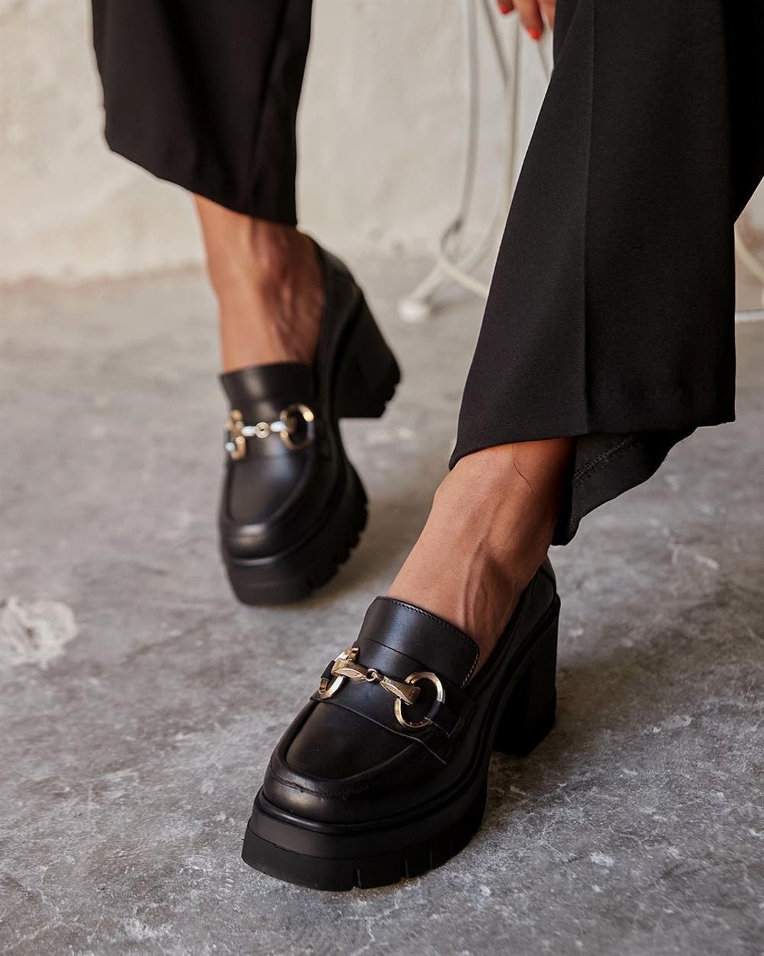 loafer platform shoes