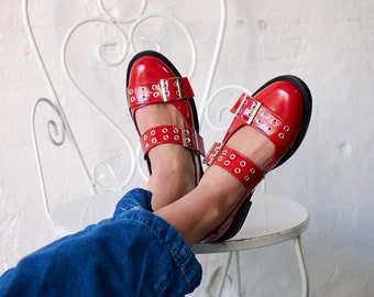 Red patent leather mary jane shoes,short heel sandals,black mary jane shoes,women sandals,black pumps,leather mary janes,mary jane flats