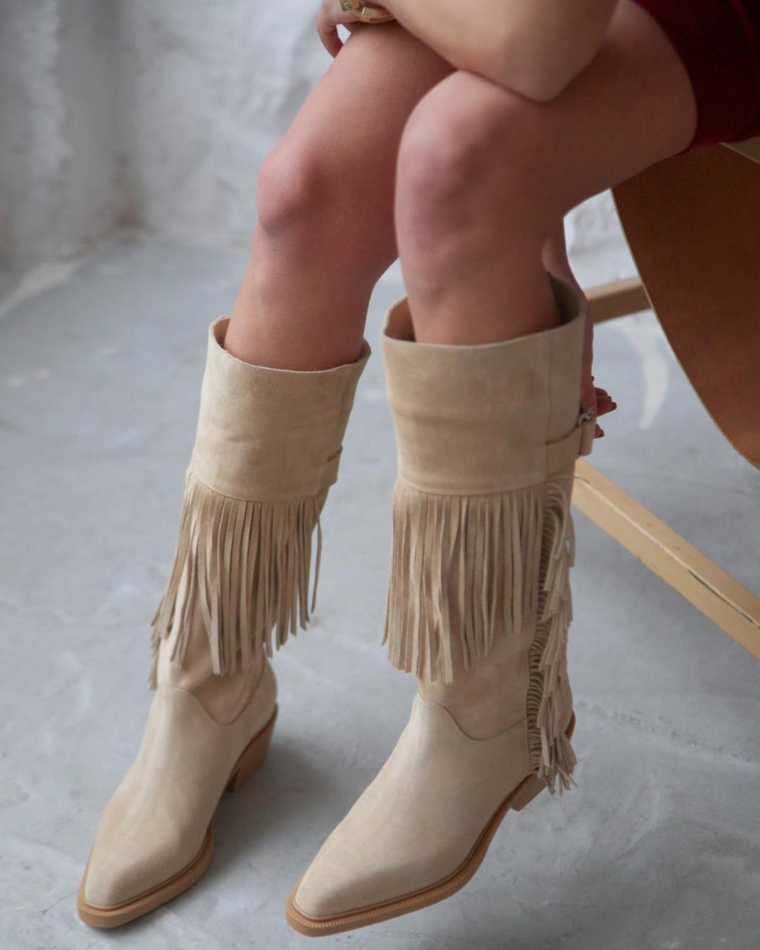 Unas Botas Altura De Botas Para Bajitas Botas Largas Botas Cuero