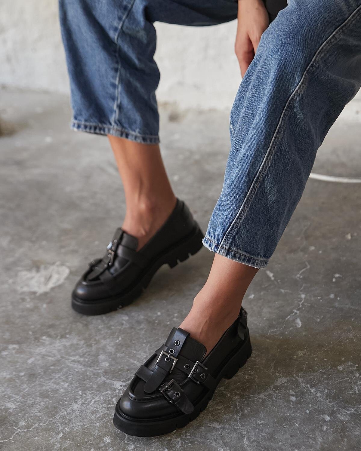 buckle loafers womens